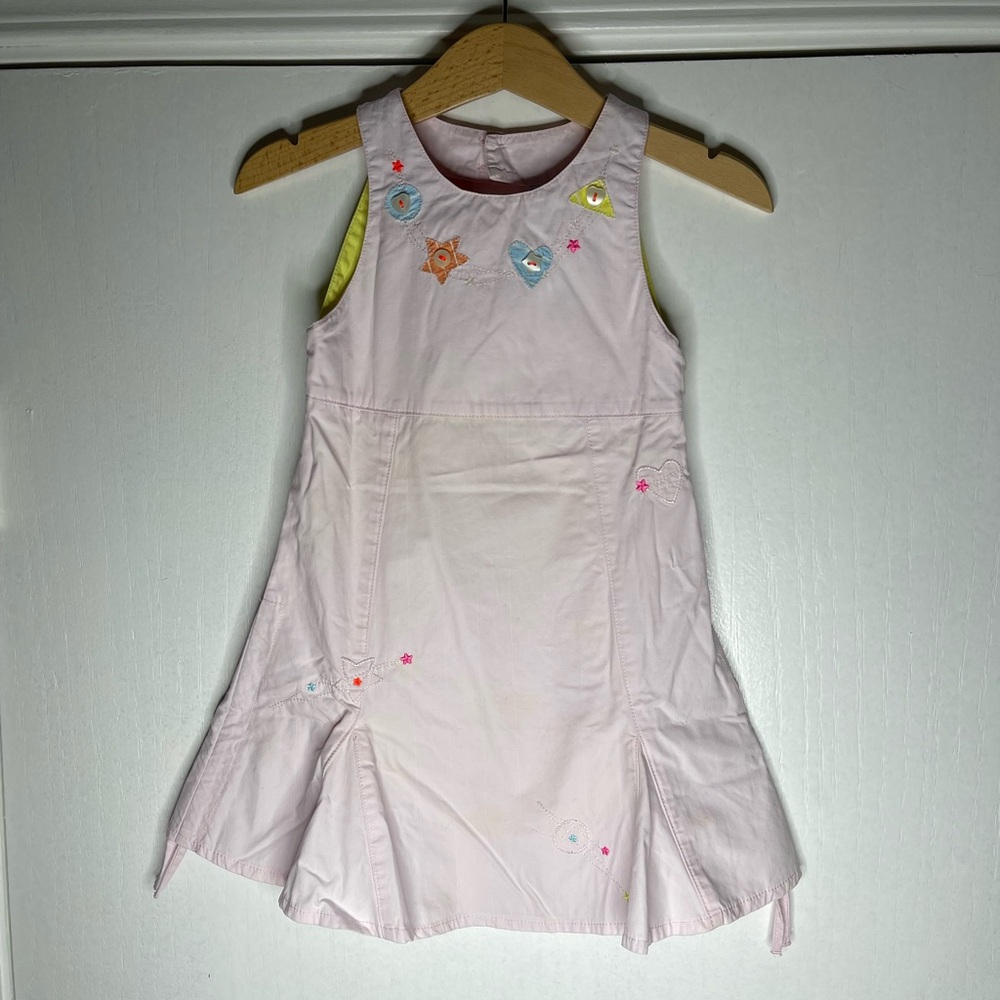 Catimini Pink Dress with Embroidered Accents